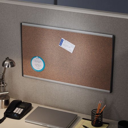 Quartet Cork Bulletin Board, f/ Cubicle, 30"x18", Natural QRTARCB3018